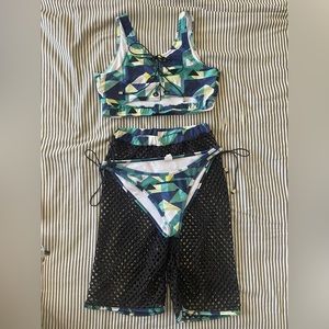 Rave outfit- 3 piece set- Size small